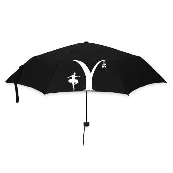 Letter and ballerina - Umbrella (small) - black - Front