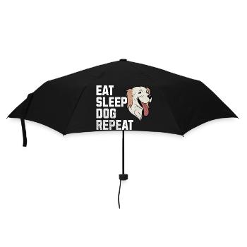 Manger, dormir, chien, répéter : la vie d’un amoureux des chiens - Parapluie standard - noir - Devant