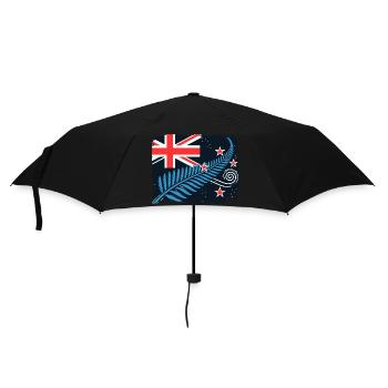 Neuseeland Aotearoa Kiwi 11 - Regenschirm (klein) - Schwarz - Vorne