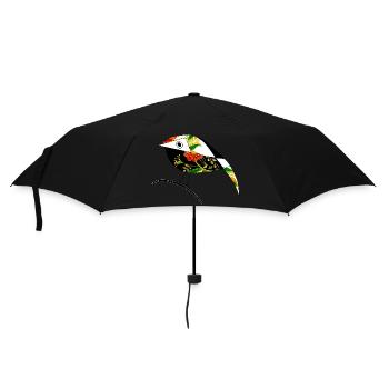 Bunter Vogel - Regenschirm (klein) - Schwarz - Vorne