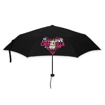 Chinchilla - Regenschirm (klein) - Schwarz - Vorne