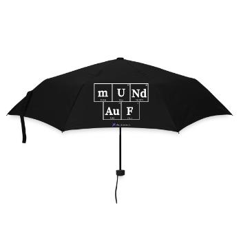 Mund auf (dunkle Stoffe) - Regenschirm (klein) - Schwarz - Vorne