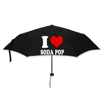 I Love Soda Pop Heart Funny Witty - Umbrella (small) - black - Front