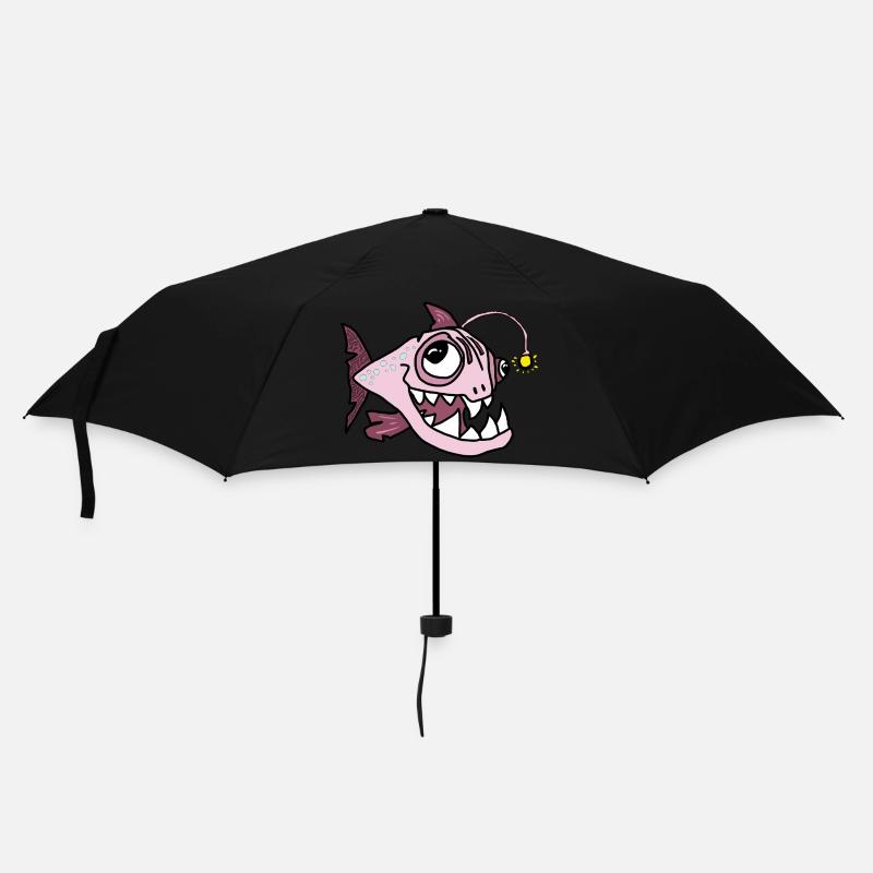 Anglerfisch - Regenschirm (klein) - Schwarz