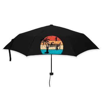 Volleyball - Regenschirm (klein) - Schwarz - Vorne