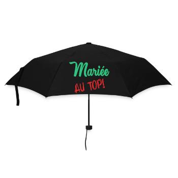 Junggesellinnenabschied. HOCHZEIT. MANNSCHAFT. TEAM BRAUT. ZUKÜNFTIGE BRAUT - Regenschirm (klein) - Schwarz - Vorne