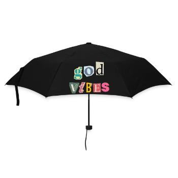 "God Vibes T-Shirt - Positive gifts Designs” - Umbrella (small) - black - Front