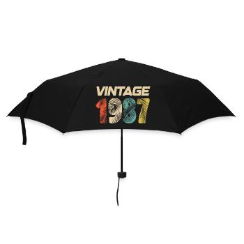 Vintage 1987 Retro - Best-seller - Parapluie standard - noir - Devant
