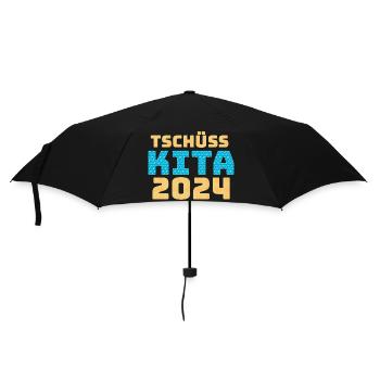 Tschüss Kita 2024 - Regenschirm (klein) - Schwarz - Vorne