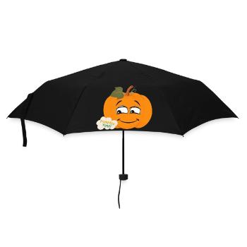 Pumpkin Time - Regenschirm (klein) - Schwarz - Vorne
