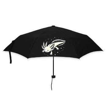 Cosmic Axolotl Illustration - Umbrella (small) - black - Front