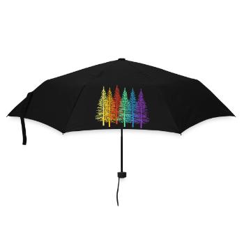LGBT Sapin Arc-en-ciel Épicéa Forêt Arbres Arbre - Parapluie standard - noir - Devant