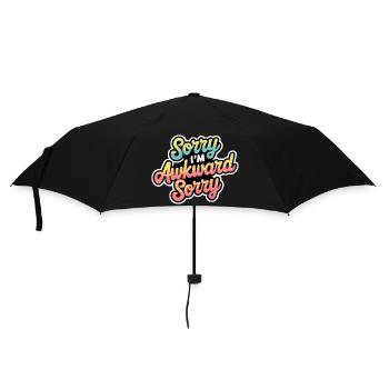 Sorry I'm Awkward Sorry 14 - Regenschirm (klein) - Schwarz - Vorne
