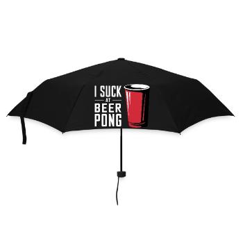 I Suck At Beer Pong 10 - Regenschirm (klein) - Schwarz - Vorne