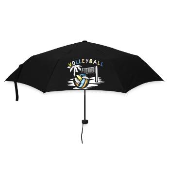 Volley-ball sur la plage - Symbole des équipes de beach-volley - Parapluie standard - noir - Devant