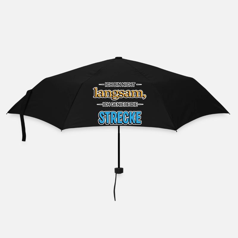 Ich bin nicht langsam – Lustiger Spruch - Regenschirm (klein) - Schwarz