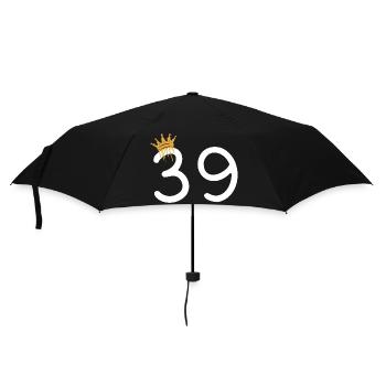 Royal number 39 with gold crown - Umbrella (small) - black - Front