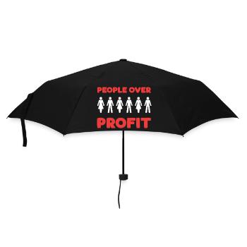 Les gens plutôt que le profit - Parapluie standard - noir - Devant