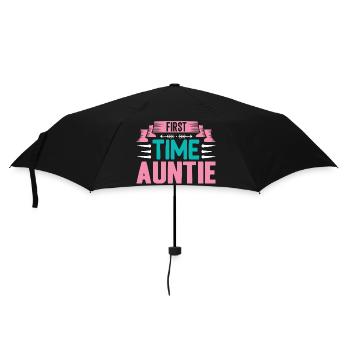 Erstes Mal Tante Bald Tante - Regenschirm (klein) - Schwarz - Vorne