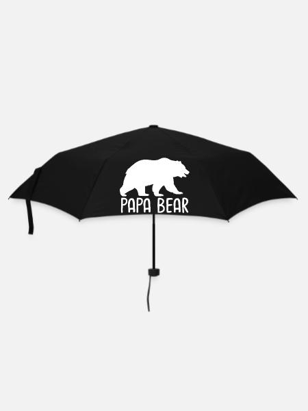 Papa Bear - Regenschirm (klein) - Schwarz