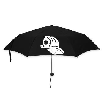 US Firefighter Helmet Vintage Grunge Vector - Umbrella (small) - black - Front