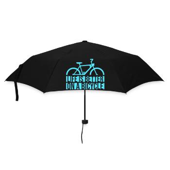 Life is better on a bicycle Cycling Saying Sport - Umbrella (small) - black - Front