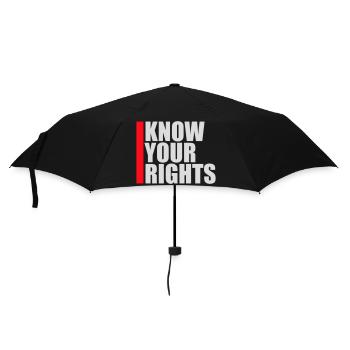 Know Your Rights Aktivismus Gerechtigkeit Freiheit - Regenschirm (klein) - Schwarz - Vorne