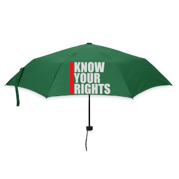 Know Your Rights Activism Justice Freedom - Umbrella (small) - bottlegreen - Front