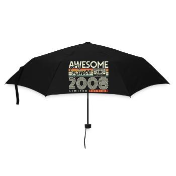 18th Birthday 2008 Vintage Retro Gift - Umbrella (small) - black - Front
