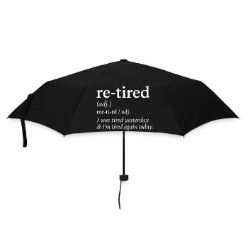Définition de la pension de retraite Humour pour retraités Drôle - Parapluie standard - noir - Devant