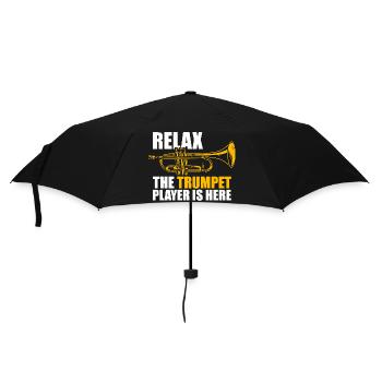 Relax the trumpet player Trompetenspieler - Regenschirm (klein) - Schwarz - Vorne