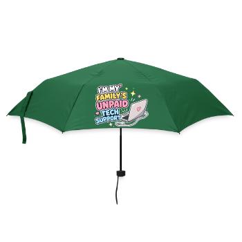 Family Tech Support Unpaid - Umbrella (small) - bottlegreen - Front