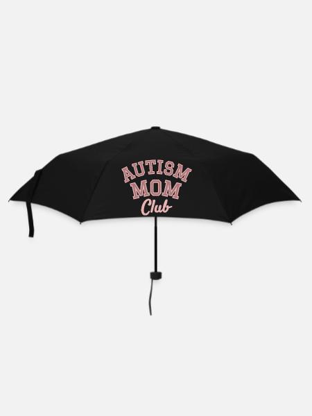 Autism Mom Club Retro Varsity Design - Umbrella (small) - black