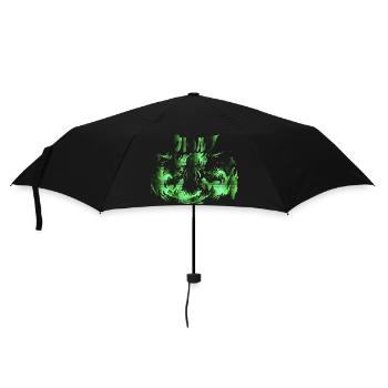 Cthulhu Pixel CRT Neon Green - Umbrella (small) - black - Front