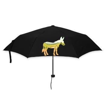 Donkey Village Farmer - Umbrella (small) - black - Front