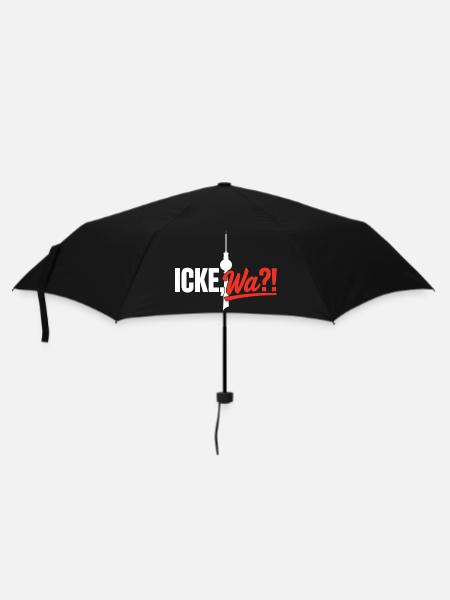 Icke Wa Berlin Fernsehturm Spruch Design - Regenschirm (klein) - Schwarz