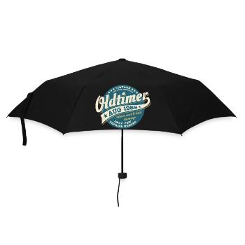 Vintage August 1986 - Birthday - Gift - Umbrella (small) - black - Front