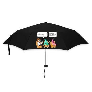 Lustiger Mathematik-Technik-Therapie-Witz - Regenschirm (klein) - Schwarz - Vorne