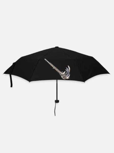 Feather Flow Flöte - Regenschirm (klein) - Schwarz