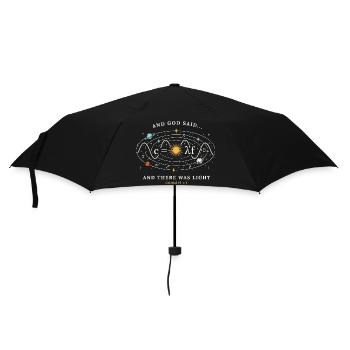 Und Gott sagte, es gäbe leichte Wissenschaft und Glauben - Regenschirm (klein) - Schwarz - Vorne