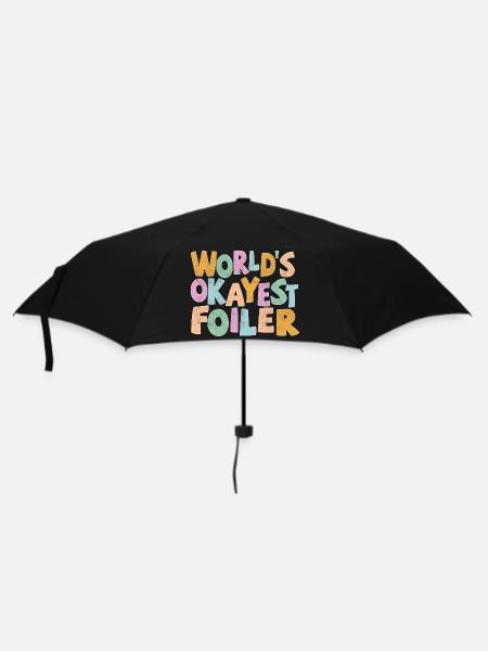 Worlds Okayest Foiler - Regenschirm (klein) - Schwarz
