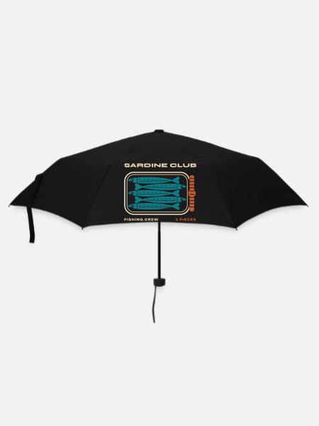 Sardinenclub - Regenschirm (klein) - Schwarz
