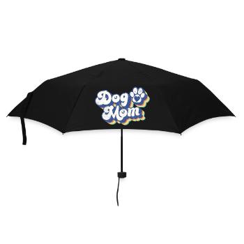 Dog Mom - Retro Dog Paw Drôle de chien Amoureux Maman Cadeau - Parapluie standard - noir - Devant
