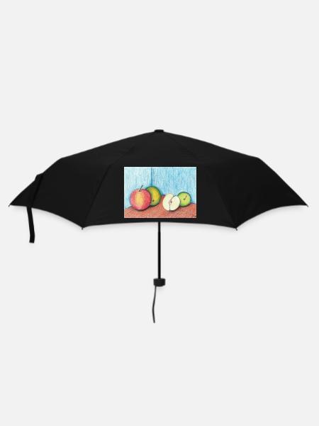 Still Life Apples - Pastel Chalk - Umbrella (small) - black