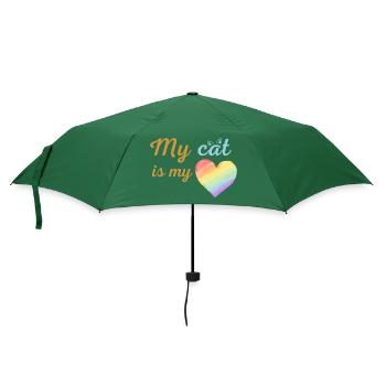 My cat is my loving rainbow blue - Umbrella (small) - bottlegreen - Front