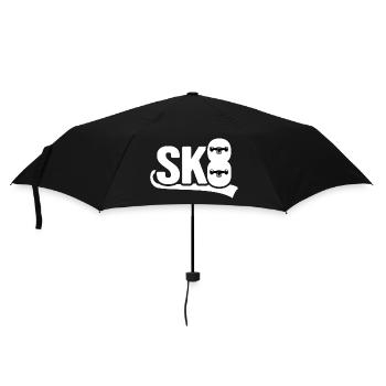 skateboard sk8 halfpipe skateboarder skate ride - Regenschirm (klein) - Schwarz - Vorne