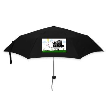 Lachen, lieben, schlafen. - Regenschirm (klein) - Schwarz - Vorne