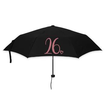 Süße Nummer 26, 26 Jahre alt, Geschenk zum 26. Geburtstag - Regenschirm (klein) - Schwarz - Vorne