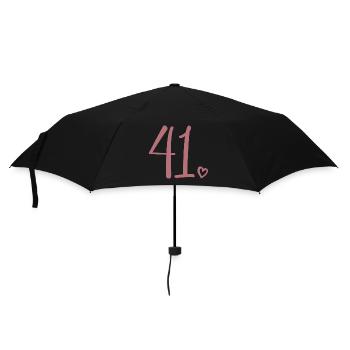 Niedliche Nummer 41, 41 Jahre alt, 41. Geburtstagsgeschenk - Regenschirm (klein) - Schwarz - Vorne
