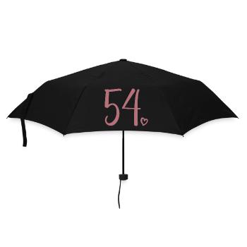 Cute Number 54, 54 Years Old, 54th Birthday Gift - Umbrella (small) - black - Front